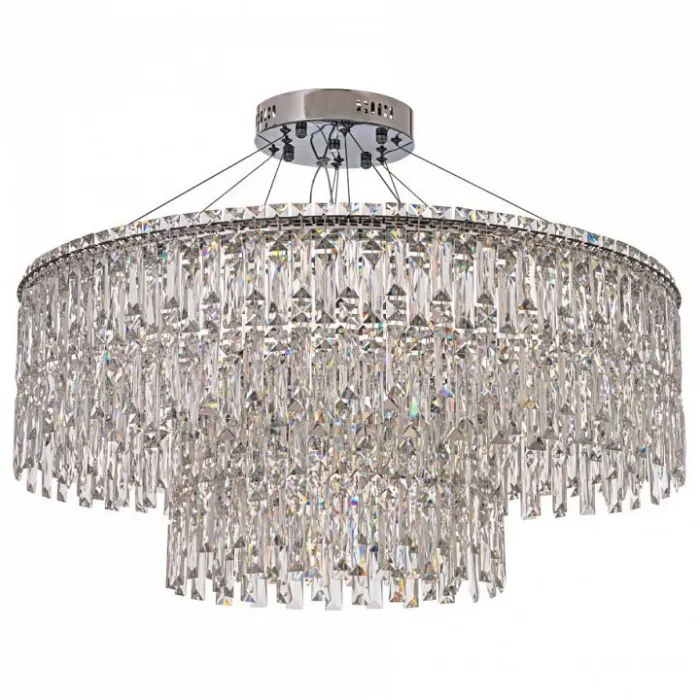Подвесная люстра Arti Lampadari Ovindoli Nickel Ovindoli L 1.5.80+40.100 N от ImperiumLoft
