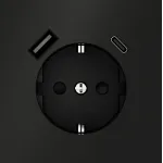 Розетка с заземлением и со шторкой и 2хUSB type A и C без рамки Voltum S70 VLS040508 от ImperiumLoft