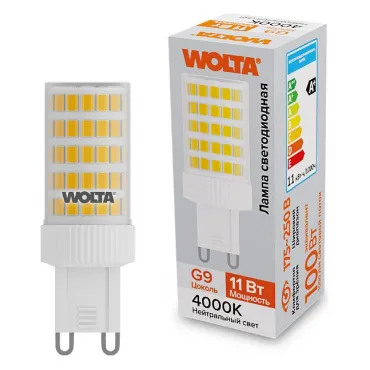 Лампа светодиодная Wolta G9 11Вт 4000K WSTD-JCD-11W4KG9-C