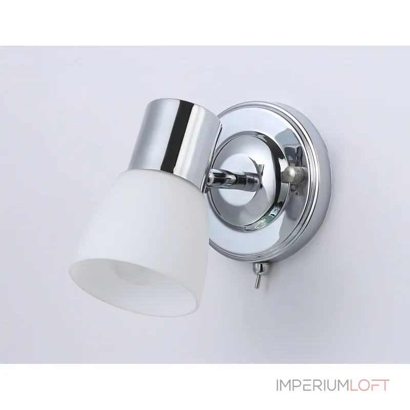 Накладной спот с выключателем TR3961 CH/FR хром/белый матовый E27 max 40W 118*105*200 от NovaLamp Накладной спот с выключателем TR3961 CH/FR хром/белый матовый E27 max 40W 118*105*200 от NovaLamp