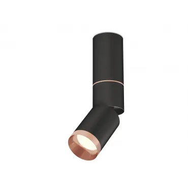 Комплект накладного поворотного светильника XM6313145 SBK/PPG черный песок/золото розовое полированное MR16 GU5.3 (C6323, A2063, A2221, C6313, N6135) от NovaLamp