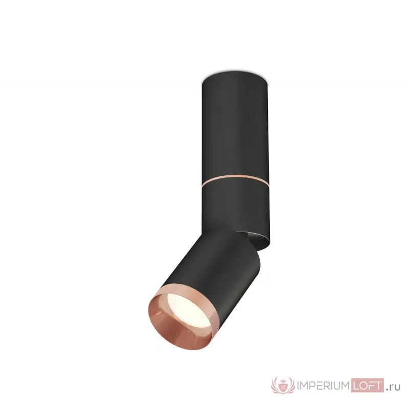 Комплект накладного поворотного светильника XM6313145 SBK/PPG черный песок/золото розовое полированное MR16 GU5.3 (C6323, A2063, A2221, C6313, N6135) от NovaLamp