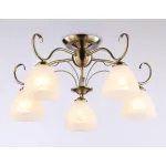 Потолочная люстра TR3046/5 SB/FR бронза/белый матовый E27/5 max 40W D595*285 от NovaLamp