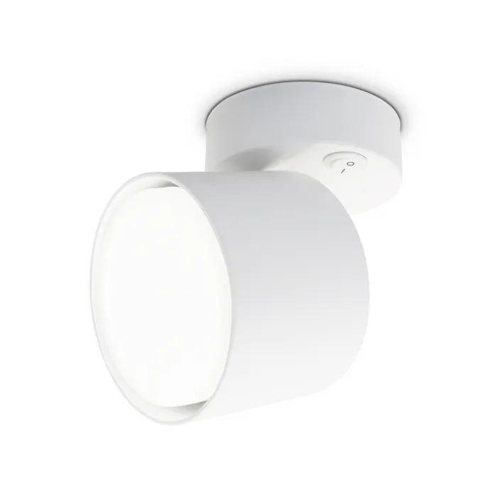 Накладной спот с выключателем TA132 WH белый GX53 max 12W D79*134*D84 от NovaLamp