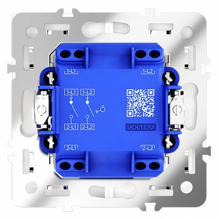 Выключатель двухклавишный без рамки Voltum S70 VLS020602 от ImperiumLoft