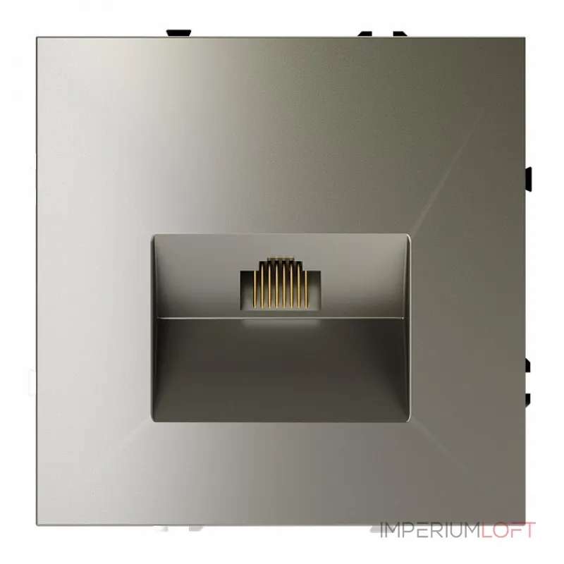 Розетка компьютерная встраиваемая S70 RJ45 кат.6 (шелк) Voltum VLS060104