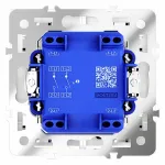 Выключатель двухклавишный с подсветкой без рамки Voltum S70 VLS020201 от ImperiumLoft