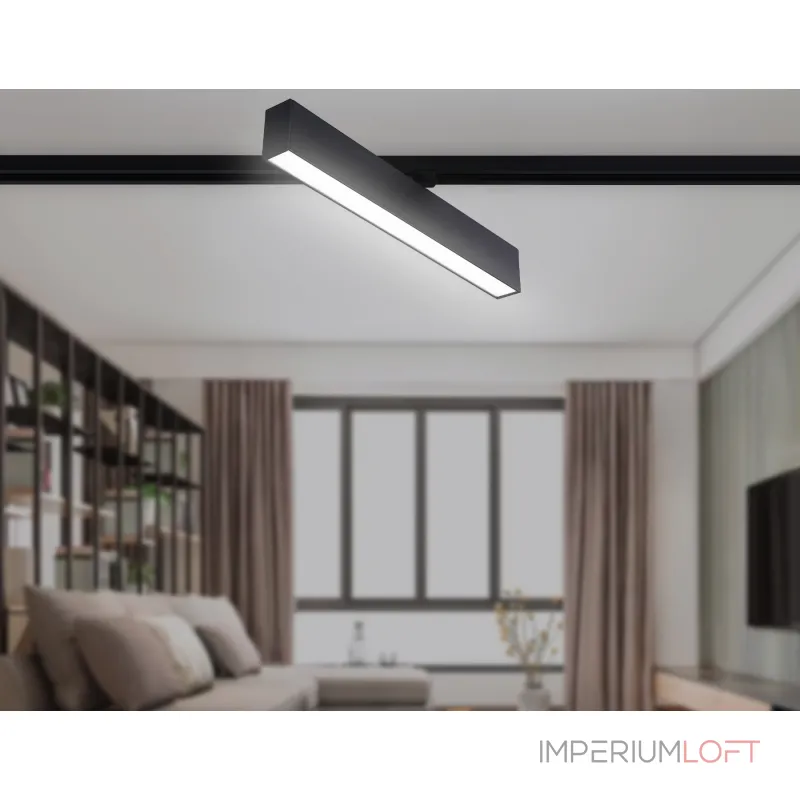 Светильник светодиодный трековый GL6777 BK черный LED 24W 4200K 600*22*48 от NovaLamp