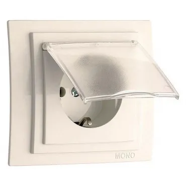 Розетка с заземлением с крышкой Mono Electric Larissa 103-010121-118