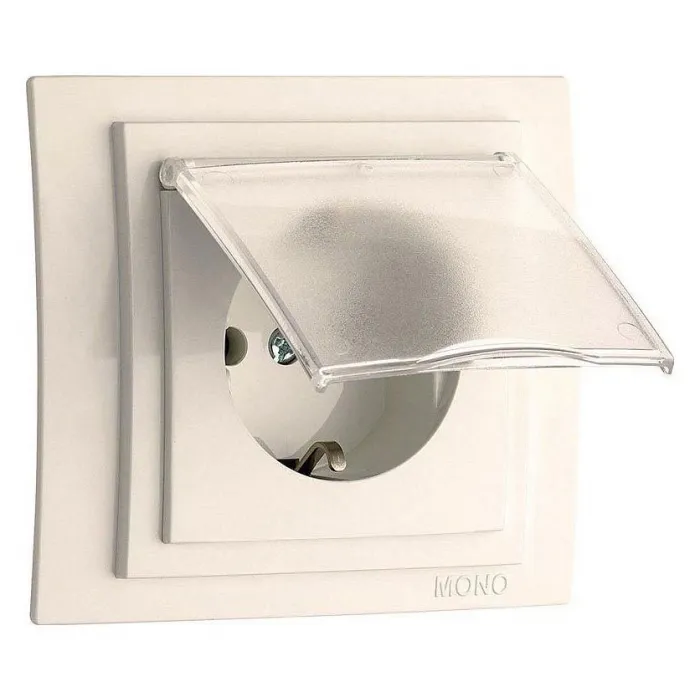 Розетка с заземлением с крышкой Mono Electric Larissa 103-010121-118 от ImperiumLoft