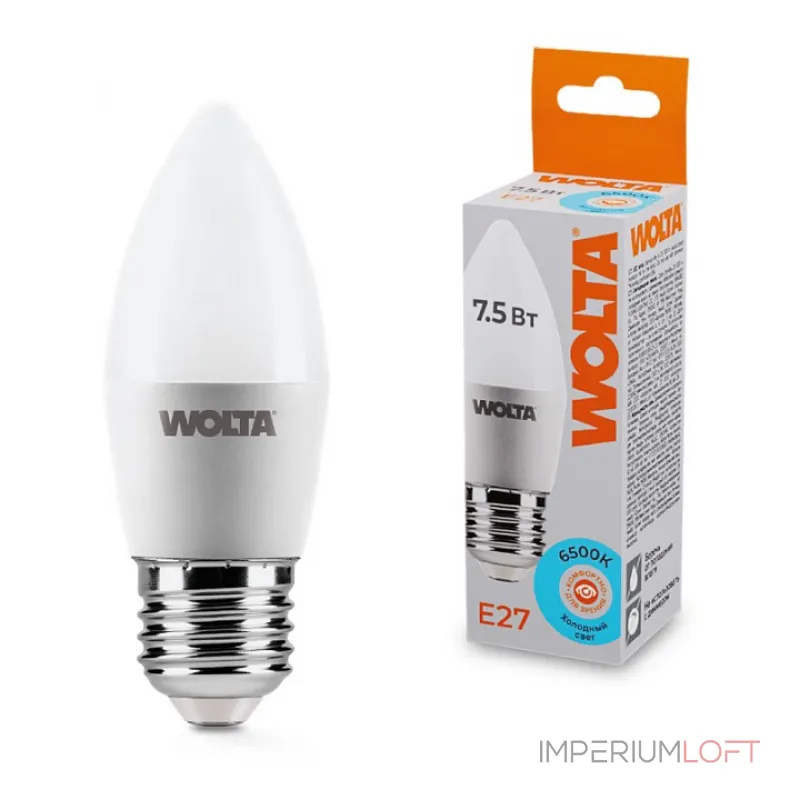 Лампа светодиодная Wolta E27 7.5Вт 6500K 25WC7.5E27 от ImperiumLoft Лампа светодиодная Wolta E27 7.5Вт 6500K 25WC7.5E27 от ImperiumLoft