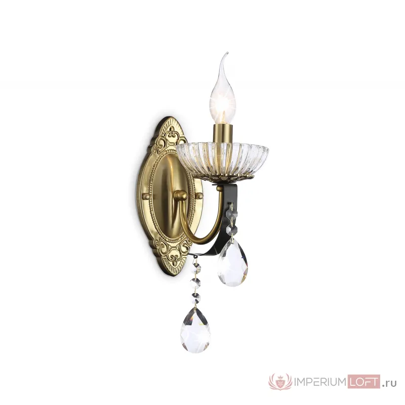 Настенный светильник с хрусталем TR4954 BK/GD/CL черный/золото/прозрачный E14 max 40W 410*120*210 от NovaLamp