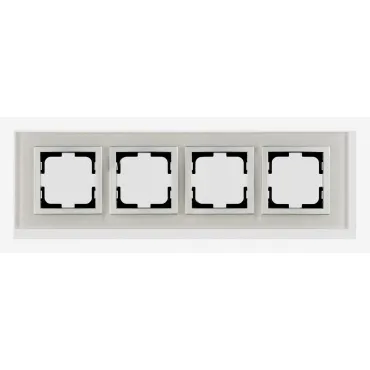 Рамка на 4 поста Mono Electric Style Glass 107-710000-163