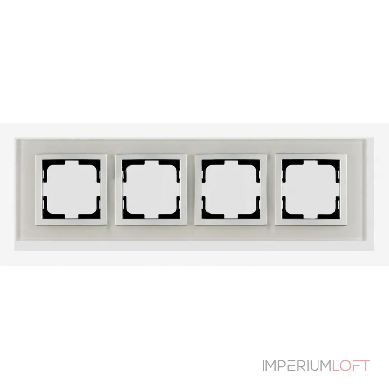 Рамка на 4 поста Mono Electric Style Glass 107-710000-163