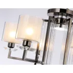 Потолочная люстра TR4422/6 DCH/CL/FR черный хром/прозрачный/белый матовый E27*6 max 40W D748*463 (лампы LED E27*6 10W 4200K в комплекте) от NovaLamp