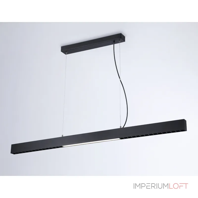 Подвесной светодиодный светильник FL5966 BK черный 48W 4200K 1200*35*1305 (Без ПДУ) от NovaLamp