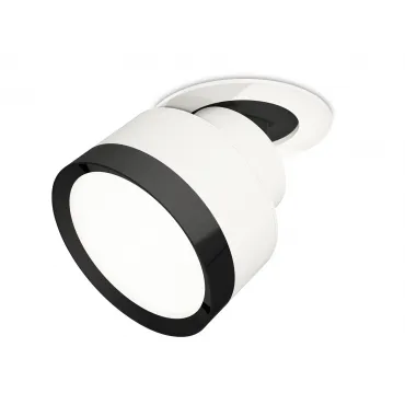 Комплект встраиваемого поворотного светильника XM8101501 SWH/PBK белый песок/черный полированный GX53 (A2241, A2105, C8101, N8113) от NovaLamp