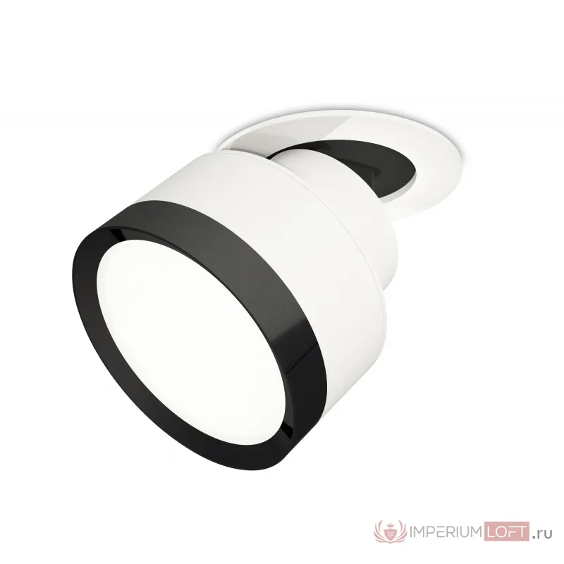 Комплект встраиваемого поворотного светильника XM8101501 SWH/PBK белый песок/черный полированный GX53 (A2241, A2105, C8101, N8113) от NovaLamp