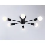 Потолочный светильник в стиле лофт TR80402/6 BK черный E27/6 max 60W D780*150 от NovaLamp