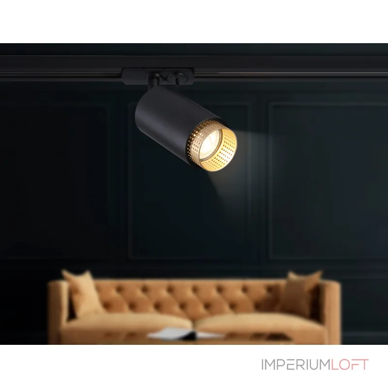 Светильник трековый GL5162 BK/GD черный/золото GU10 max 12W D60*190 от NovaLamp