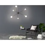 Подвесной светильник в стиле лофт TR80435/6 BK/GD черный/золото E27/6 max 60W D950*730 от NovaLamp