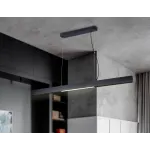 Подвесной светодиодный светильник FL5966 BK черный 48W 4200K 1200*35*1305 (Без ПДУ) от NovaLamp