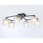 Светильник потолочный TR303224/6 BK/CH/FR черный/хром/белый матовый E27*6 max 60W 615*390*220 от NovaLamp