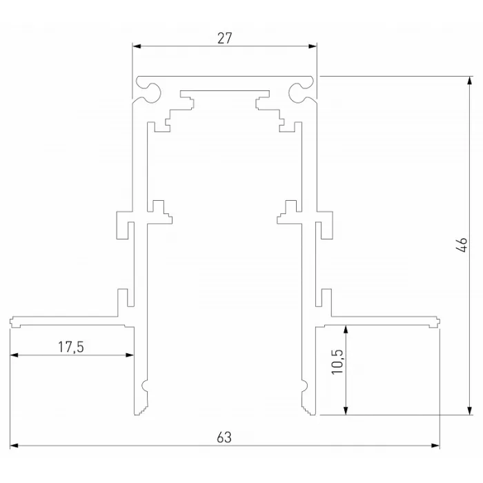 Трек встраиваемый Elektrostandard Slim Magnetic a067502 от ImperiumLoft