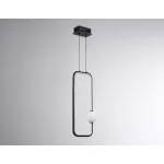Подвесной светодиодный светильник FL66363 BK черный 19W 4200K 190*80*1000 от NovaLamp