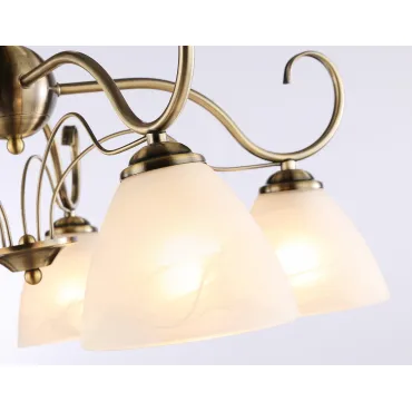 Потолочная люстра TR3046/5 SB/FR бронза/белый матовый E27/5 max 40W D595*285 от NovaLamp