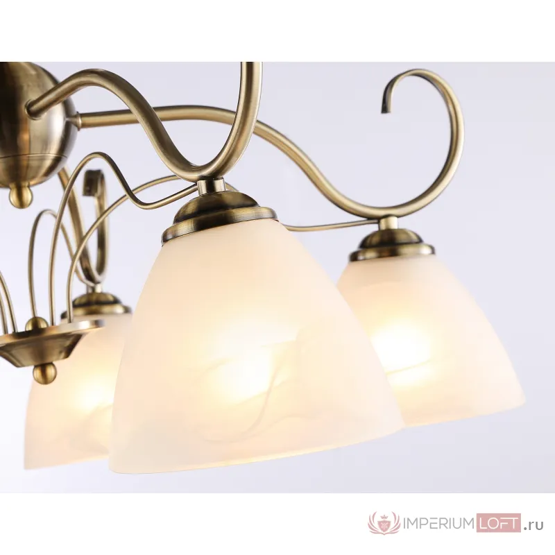 Потолочная люстра TR3046/5 SB/FR бронза/белый матовый E27/5 max 40W D595*285 от NovaLamp