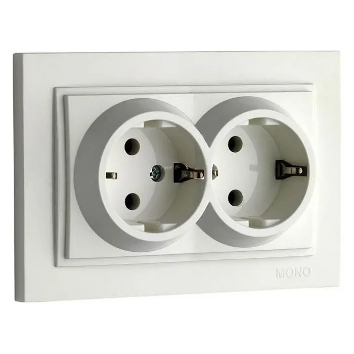Розетка двойная с заземлением Mono Electric Despina 102-252504-120 от ImperiumLoft