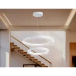 Светильник подвесной светодиодный FL5862/2 WH белый 45W 3000K/4200K/6400K D600/400*830 (без ПДУ) от NovaLamp