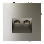 Розетка двойная Ethernet RJ-45 без рамки Voltum S70 VLS060204 от ImperiumLoft