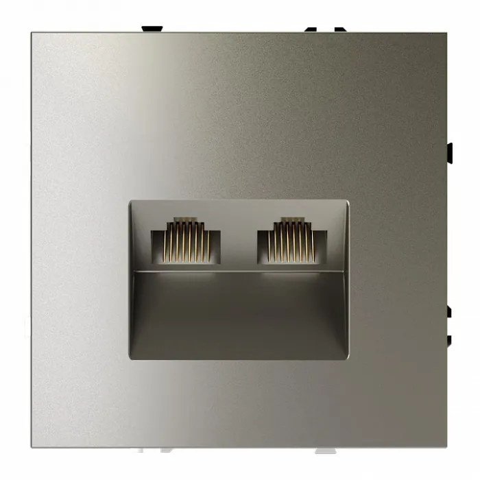 Розетка двойная Ethernet RJ-45 без рамки Voltum S70 VLS060204 от ImperiumLoft