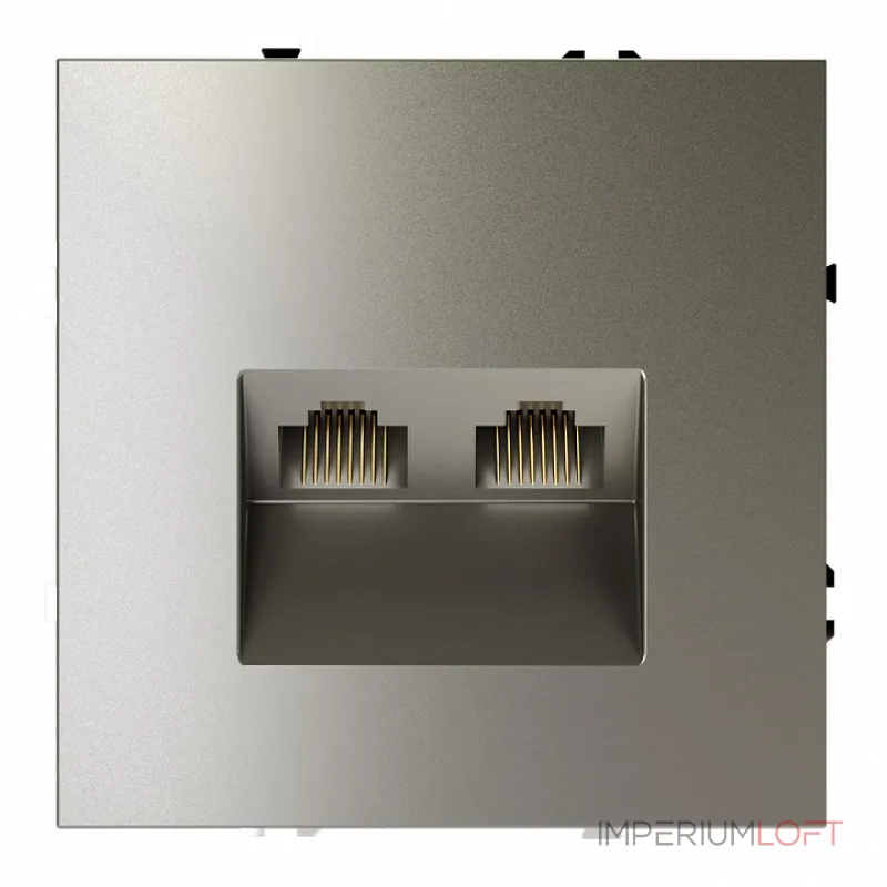 Розетка двойная Ethernet RJ-45 без рамки Voltum S70 VLS060204 от ImperiumLoft Розетка двойная Ethernet RJ-45 без рамки Voltum S70 VLS060204 от ImperiumLoft