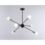 Подвесной светильник в стиле лофт TR80435/6 BK/GD черный/золото E27/6 max 60W D950*730 от NovaLamp