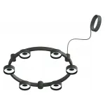 Корпус светильника Techno Ring подвесной для насадок Ø85мм C9232/6 SBK черный песок D550*70.5mm GX53/6 от NovaLamp