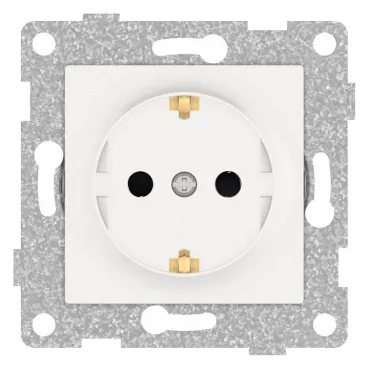 Розетка с заземлением и со шторкой без рамки Gusi Electric UGRA С11Р4-028