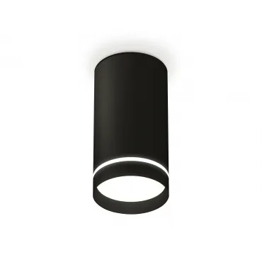 Комплект накладного светильника с акрилом XS8162006 SBK/FR черный песок/белый матовый GX53 (C8162, N8462)