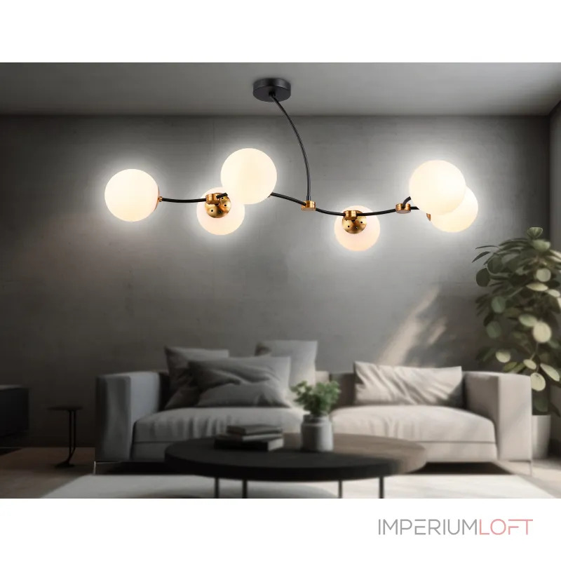 Подвесной светильник TR2555/6 BK/SB черный/бронза E27/6 max 60W 1160*600*450 от NovaLamp
