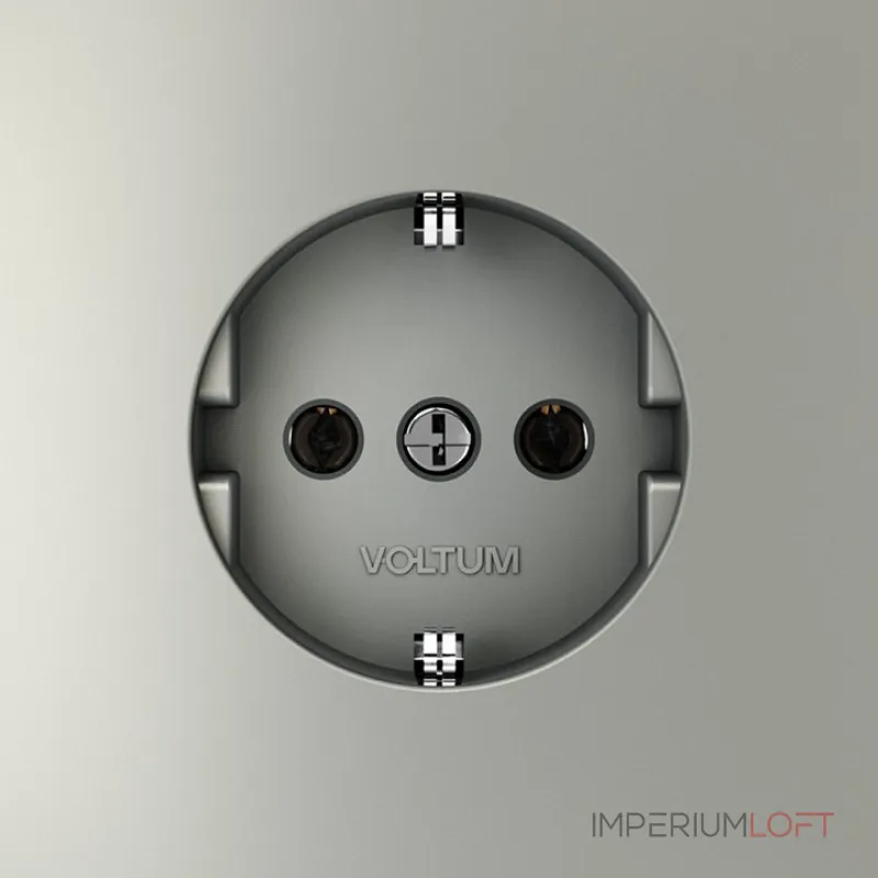 Розетка с заземлением без рамки Voltum S70 VLS040105 от ImperiumLoft