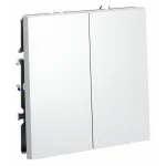 Выключатель двухклавишный без рамки Voltum S70 VLS020602 от ImperiumLoft