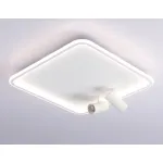 Потолочный светодиодный светильник с пультом управления FL5114/1+2 WH белый 97W 3000K-6400K 480*480*130 (ПДУ ИК) от NovaLamp