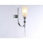 Настенный светильник с хрусталем TR3253 CH/FR хром/белый матовый E14 max 40W 375*100*225 от NovaLamp