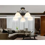Подвесной светильник TR3162/5 BK/FGD черный/золото E27/5 max 60W D580*300 от NovaLamp