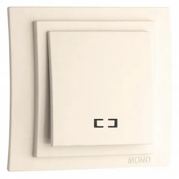 Выключатель одноклавишный с подсветкой Mono Electric Larissa 103-010125-101