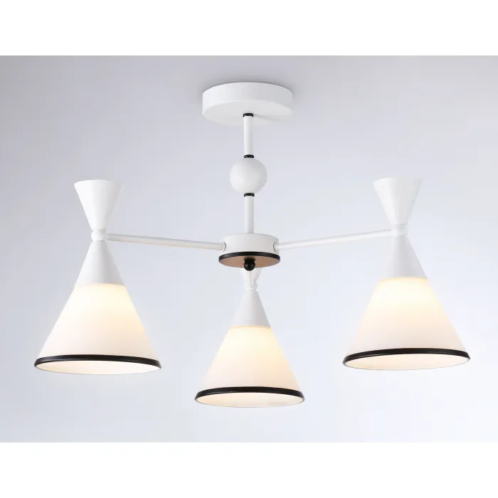Подвесной светильник TR3164/3 WH/BK белый/черный E27/3 max 60W D580*380 от NovaLamp