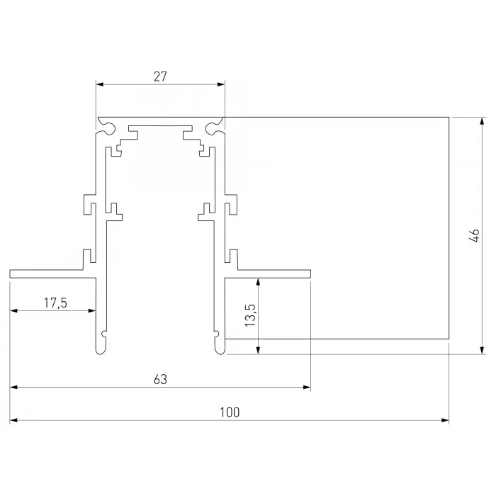 Соединитель угловой L-образный для треков встраиваемых Elektrostandard Slim Magnetic a067501 от ImperiumLoft