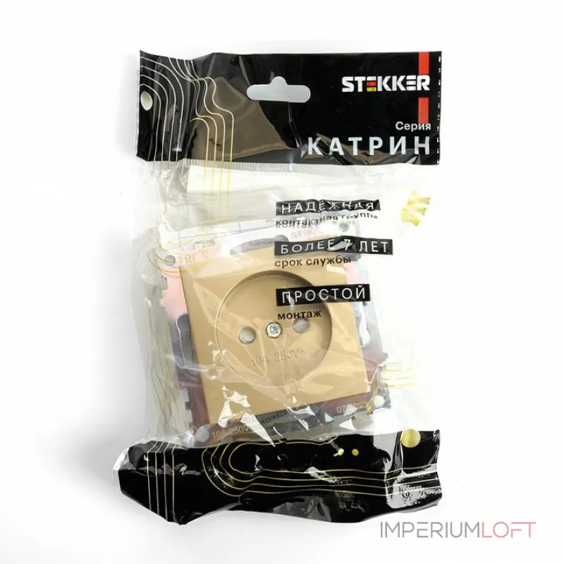 Розетка без заземления и со шторками без рамки Stekker Катрин 49223 от ImperiumLoft Розетка без заземления и со шторками без рамки Stekker Катрин 49223 от ImperiumLoft